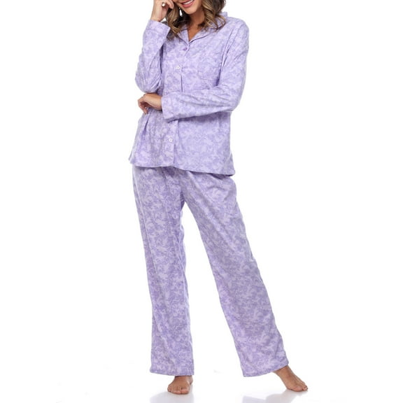 White Mark Women's Pajama Set - Extended Sizes