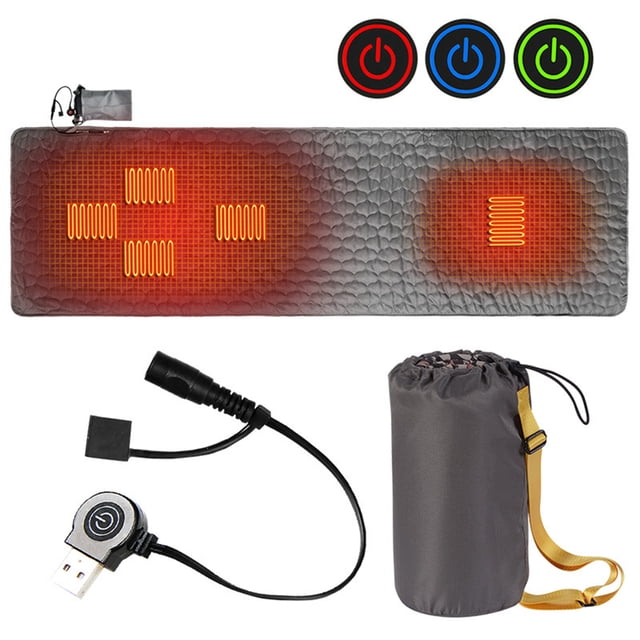 Tapis de Couchage Chauffant USB d'Extérieur Isolation Camping Matelas de Couchage Chauffant Sac de Couchage Matelas