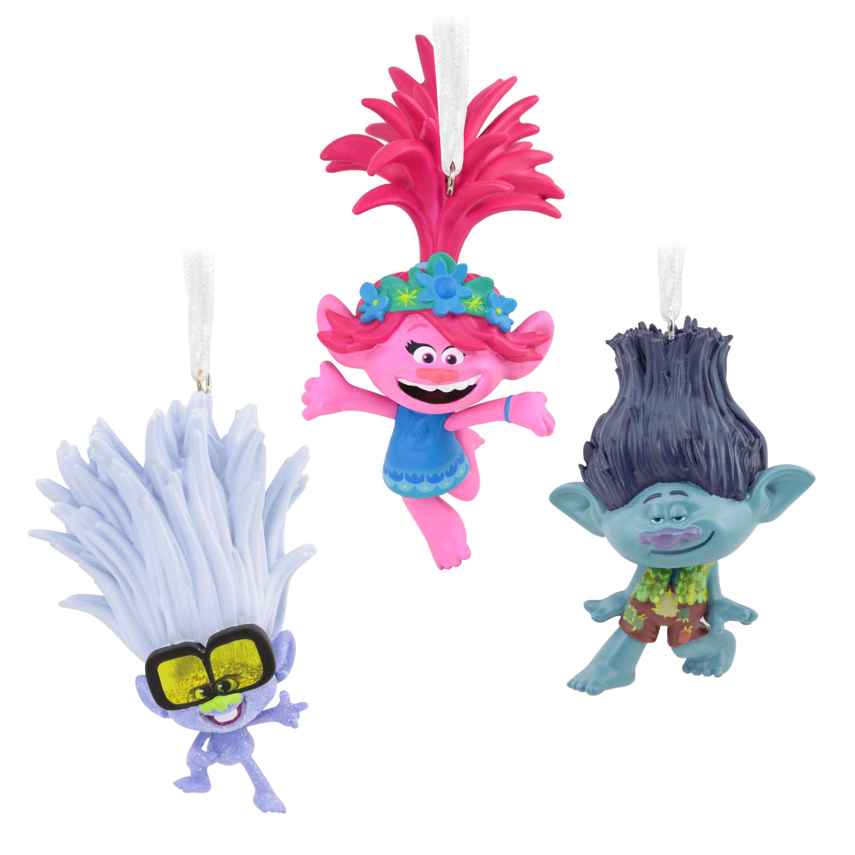 Details about   Christmas Tree Decorations TROLLS WORLD TOUR Set of 10 Hanging Figures 