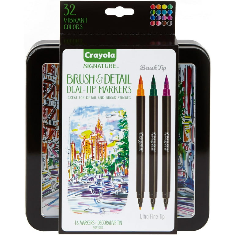 Crayola Signature Brush and Detail Dual-Tip Markers, 16 pk - Food