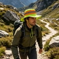 thumbnail image 2 of Eqslft Unisex High Visibility Reflective Bucket Hat, Breathable Neon Mesh Wide Brim Work Safety Boonie Hat,Work Safety Mesh Cooling Cap, 2 of 8