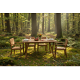 thumbnail image 1 of Durable Acacia Wood 59" Rectangular Outdoor Dining Table Easy Assembly, 1 of 8