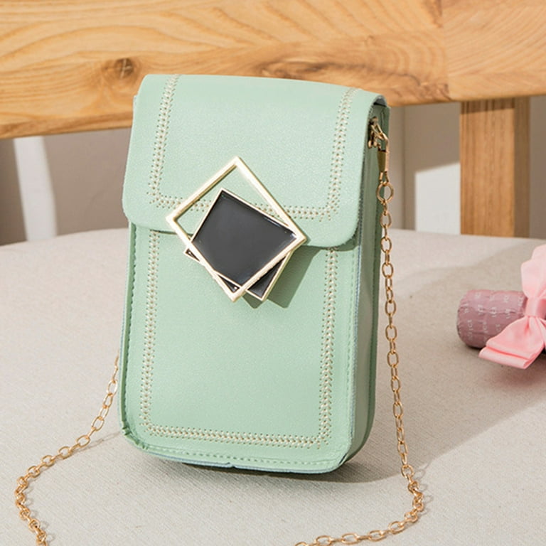 Stamens Small Crossbody Phone Bag for Women Simple Fashion Cellphone  Shoulder Bags Card Small Crossbody Phone Bag Wallet Purse Simple Fashion  Cellphone Shoulder Bags(Card Holder for Women(Green) 