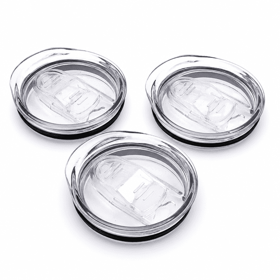 3 Pack 20oz Skinny Tumbler Lids 2.75in Spill Proof Silicone Slider Compatible with YETI Rambler