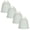 White Frosted, variant on Ceiling Light Cover Set Of 4 Clear Smooth Glass Lamp Shades