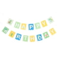 thumbnail image 1 of KAKOWELY Banner de feliz cumpleaños, adorable dinosaurio, suministros para fiesta de cumpleaños en casa o dormitorio., 1 of 4