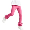 thumbnail image 3 of Karoyedx Girls School Uniform Toddler Girls Leggings Cotton Leggings for Girls Warm Comfortable Stretchy Pants Kids Soft Tights Hot Pink Size,11-12Y, 3 of 8