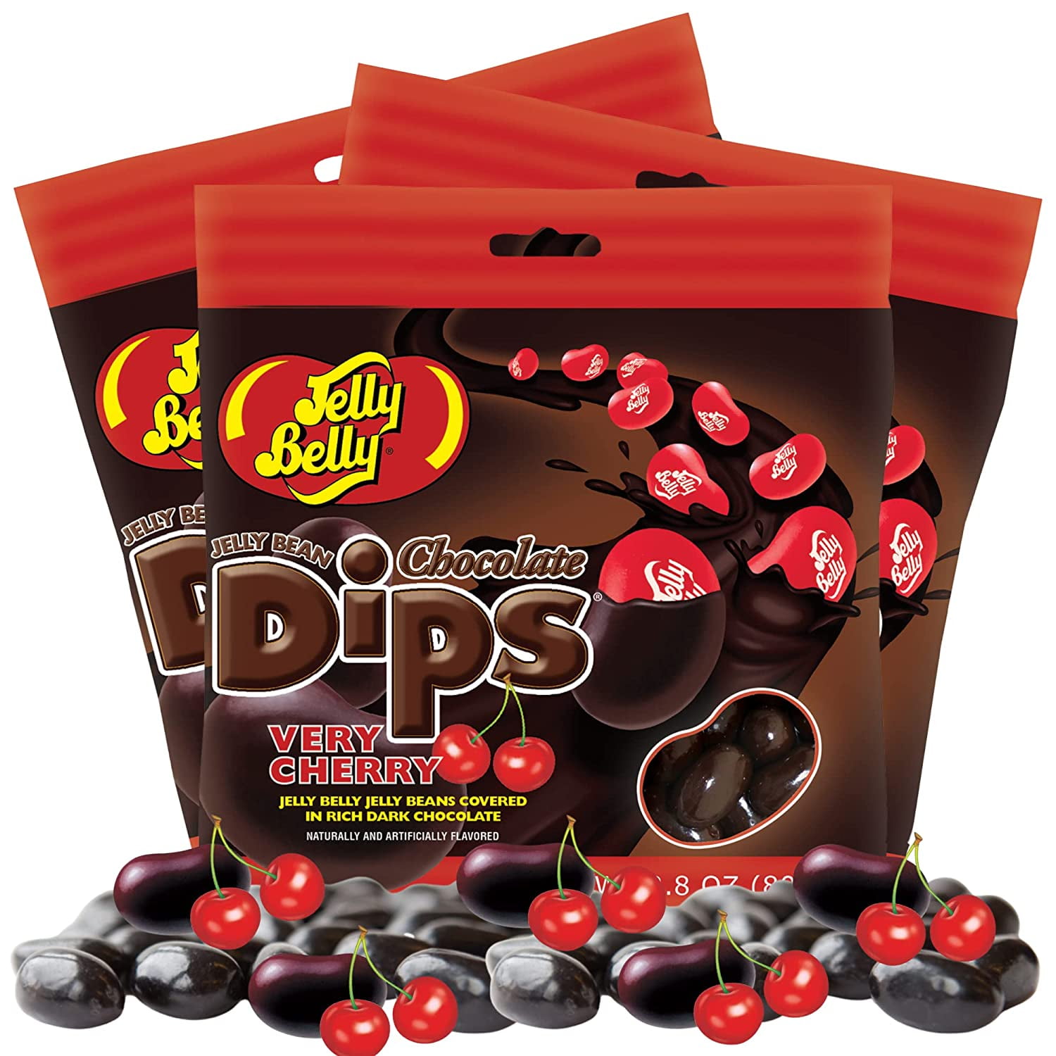 Jelly Belly Chocolate Dips Very Cherry, 2.8 oz. Bag 3 PACK