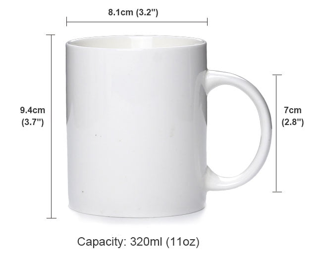 11oz Orca AAA Ceramic White Sublimation Mug Blank