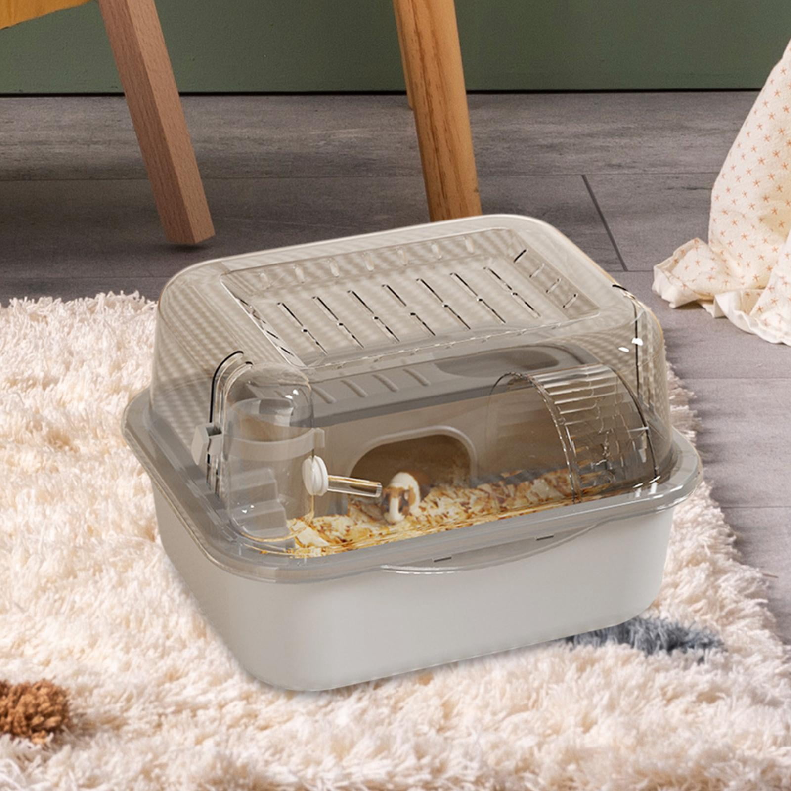 Serenable Hamster Cage Breathable Guinea Pig Cage Habitat for Mice Guinea Pigs Gerbils Gray