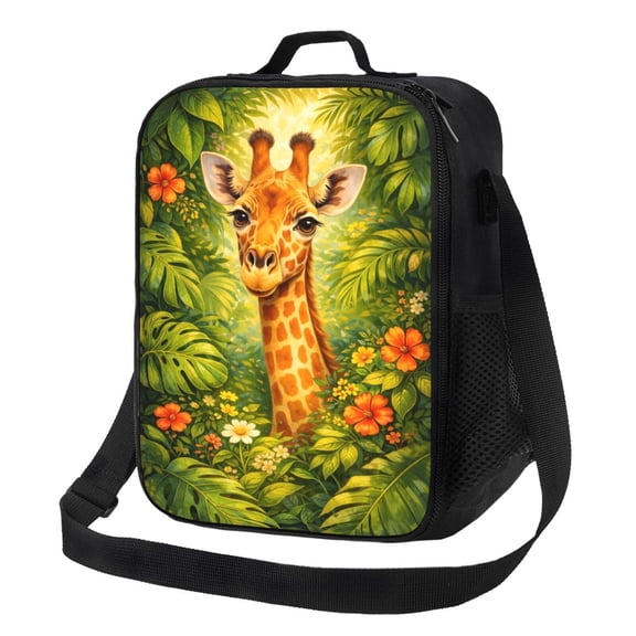 Giraffe Lunch Bag Insulated Thermal Lunch Box with Shoulder Strap & Handle for Women and Men