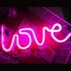 thumbnail image 4 of Letreros de neón de amor, luz de neón LED para suministros de fiesta, accesorio de decoración de habitación de niñas, decoración de mesa, regalos para niños (amor rosa) Xemadio WMZL-641-1, 4 of 5