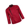 thumbnail image 4 of enqiretly Long Sleeves Chef Jacket Coat Hotel Waiters Kitchen Uniform Tops Red M, 4 of 6