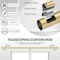 thumbnail image 6 of Gold Curtain Rods for Windows 48 to 84 Inch(4-7ft), 1 Inch Diameter Heavy Duty Curtain Rod, Adjustable Decorative Drapery Poles 36-88", Brass Gold, 6 of 9