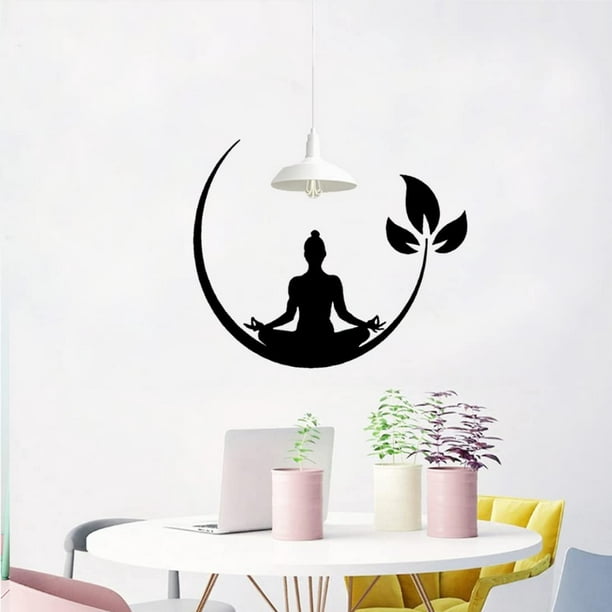 Yoga Méditation Sticker Bouddhiste Zen Stickers Muraux Art pour La