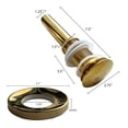 thumbnail image 5 of Elite Hand Painted Enchantment Tempered Glass Bathroom Vessel Fanfare Rim Sink with Gold Pop-up Drain and Mounting Ring - 1309+P01008G, 5 of 6