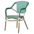 thumbnail image 3 of Silla Amelie Verde Blanco Exterior Ratán Sintético Aluminio, 3 of 7