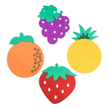 

4Pcs Heat Insulated Pad Creative Placemat Table Mat Silicone Mat Pot Holder Cushion (Assorted Color)