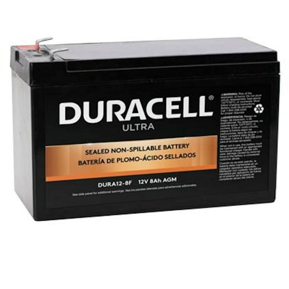 Duracell 06205 - 12V 8Ah Sealed Battery (Duracell Ultra 12V 8AH AGM SLA Battery with F1 Terminals)