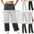 thumbnail image 2 of Tqcoqu Women's Pinstripe Wide Leg Suit Pants,Contrast Elastic Waist Pleated Straight Fit Dress Trousers with Side Pockets, 2 of 4