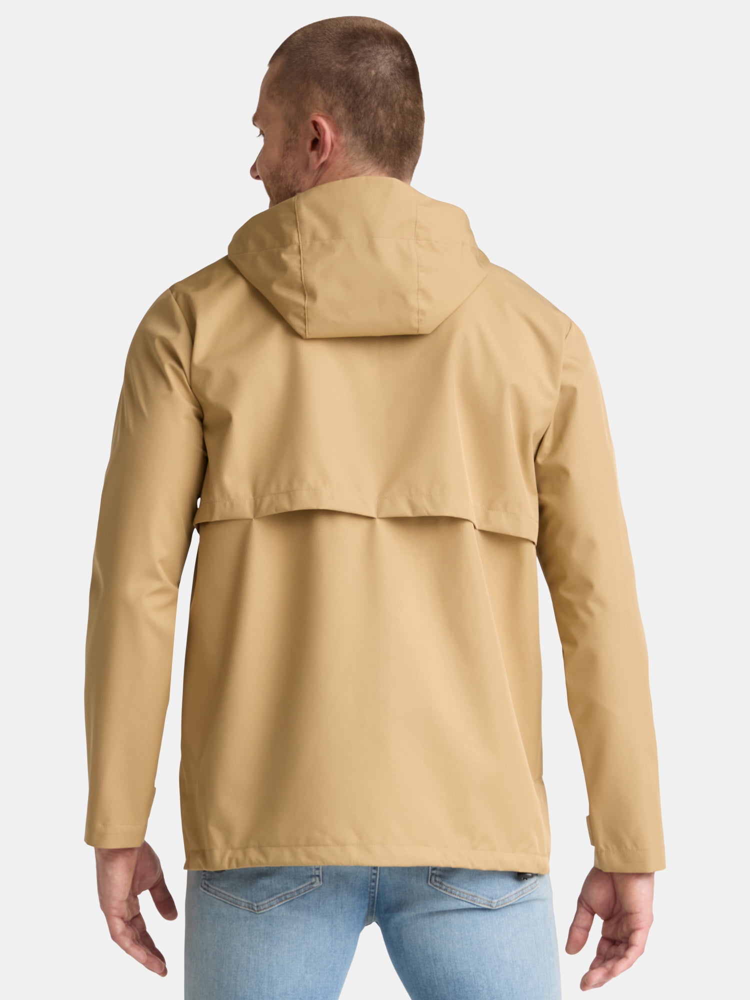 Ozark Trail Men's Rain Jacket with Hood, Sizes S-3XL