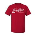 thumbnail image 2 of Wild Bobby, Enjoy Jesus Christ and Thou Shalt Never Thirst Coke Parody | Mens Inspirational/Christian Graphic T-Shirt, Red, 4XL, 2 of 3