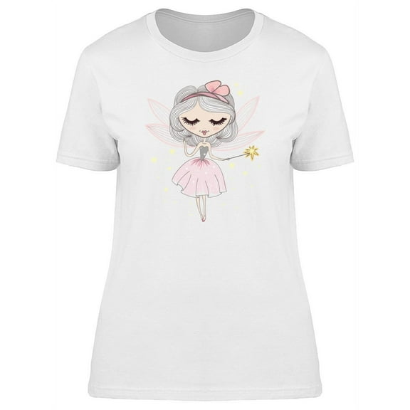 Small Fairy With Star Wand T-Shirt Women -Image by Shutterstock, Female Small