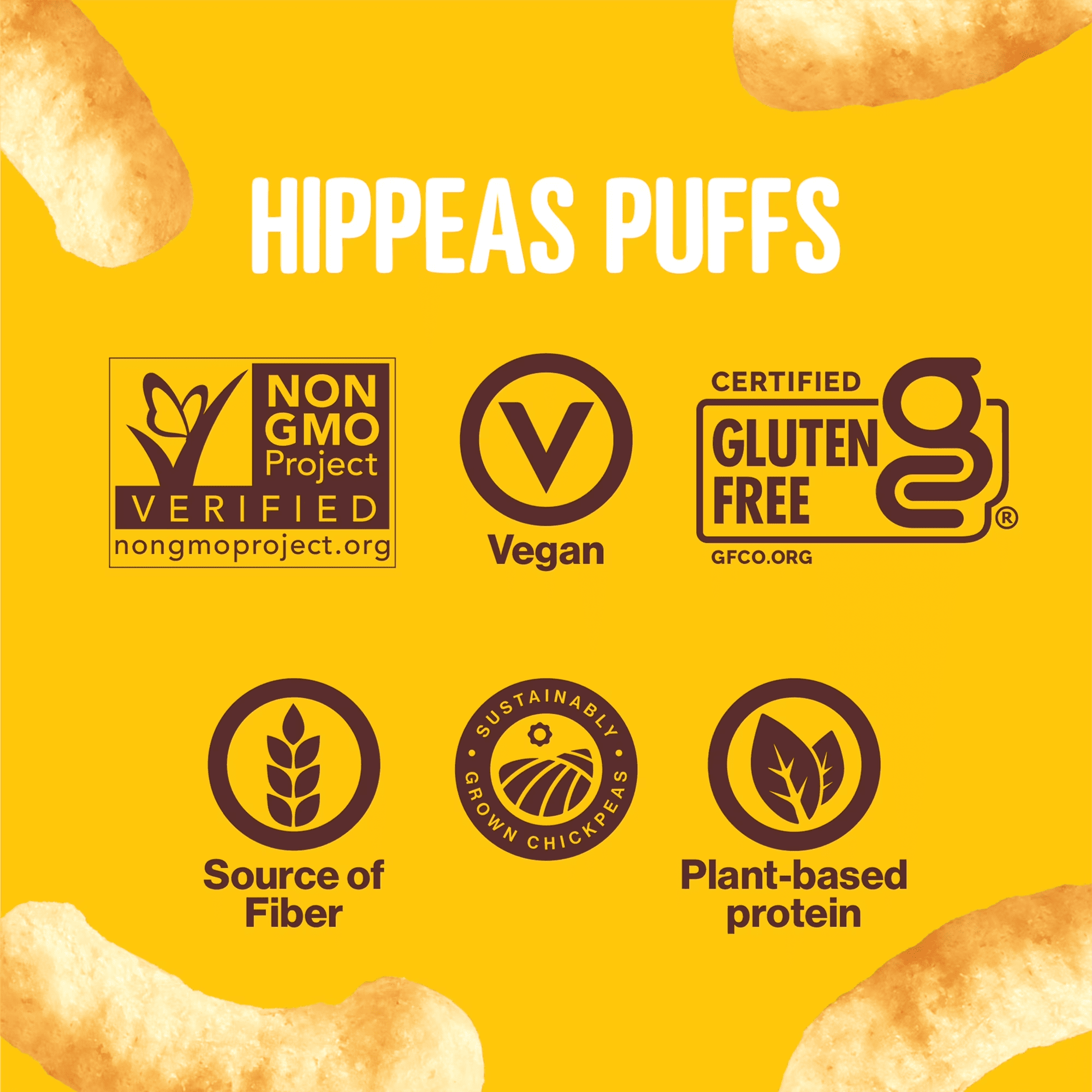 Hippeas Cheezy Vibes Vegan Puffed Snacks, 21 ct, 0.8 oz