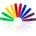 thumbnail image 1 of Instruments de Musique Kazoos en Plastique avec Diaphragmes de Flûte Kazoo pour Cadeau, Prix et Fêtes, 5 Couleurs (10 Pcs), 1 of 5