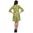 thumbnail image 3 of Moomaya Printed Short Ruffle Style Crossover Robe Bridesmaid Getting Ready Shirt, 3 of 5