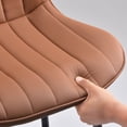 thumbnail image 4 of Farini 26" Counter Stools Set of 2, Faux Leather Barstools, Counter Height Chairs for Kitchen Islands & Dining Rooms, Brown, 4 of 7