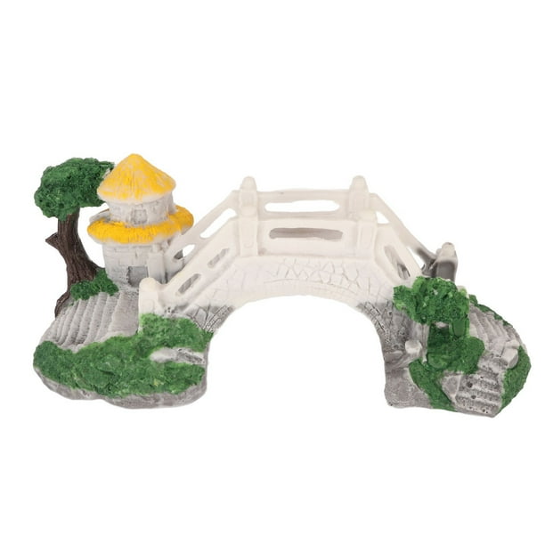 Aquarium Bridge Ornament,Aquarium Bridge Decoration Resin Aquarium Resin Arch Bridge Fish Tank