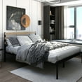 thumbnail image 2 of Costway Grand Size Metal Plate-Forme Lit Cadre Matelas Résistant Fondation W/tête de Lit, 2 of 10