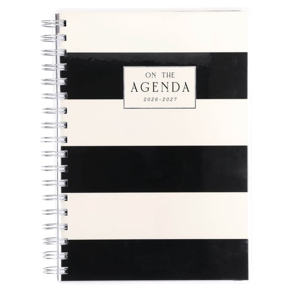 Pen+Gear 15-Month Planner, October 2026-December 2027, Black and White, 6.5 in x 9.25 in