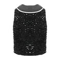 thumbnail image 3 of Doomiva Boys Girls Latin Jazz Modern Dance Vest Sleeveless Sparkly Sequins Waistcoat and Tuxedo Bowtie Black 16, 3 of 4