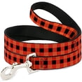thumbnail image 1 of orange and black checker checkered pattern fun animal pet dog cat leash, 1 of 1