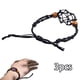 thumbnail image 3 of 3x Soportes de piedra vacíos tejidos Pulseras s Jaula sin piedra Redada Jaula Bolsa de red Titular para bodas Vacaciones Elaboración Niñas Negro BLESIY Pulsera elástica, 3 of 7