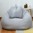 thumbnail image 3 of Pontos Solid Color Cloth Lazy Lounger Bean Bag Sack Chair Sofa Dust Cover Decoration, 3 of 12