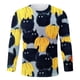 thumbnail image 4 of Camiseta de manga larga con cuello redondo y estampado de Halloween para hombre Pompotops  oipoqjl1987, 4 of 5