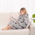 thumbnail image 4 of Animal Beagle Cute Dog Blanket Hoodies for Kids 6-13YR Oversize Wearable Blanket Hoodies for Boys Girls Teens, 4 of 7