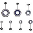 thumbnail image 3 of Tuerca hexagonal, kit surtido de contratuercas de nailon, tuercas de seguridad hexagonales de acero inoxidable, 304 y nailon Dimensiones: M3, M4, M5, M6, M8, M10, M12, 3 of 4