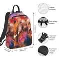 thumbnail image 3 of Naloa Oil Paintings of Elephants Print Lightweight DayBackpack Suitable for school, work, shopping, travel, etc., 3 of 5