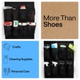 thumbnail image 6 of GORILLA GRIP Over the Door Shoe Organizer, 24 Extra Large Breathable Mesh Pockets, Space Saving Hanging Storage Holder, 4 Hook Closet Rack Hanger, Hangs on Closets for Shoes and Accessories, Black, 6 of 9