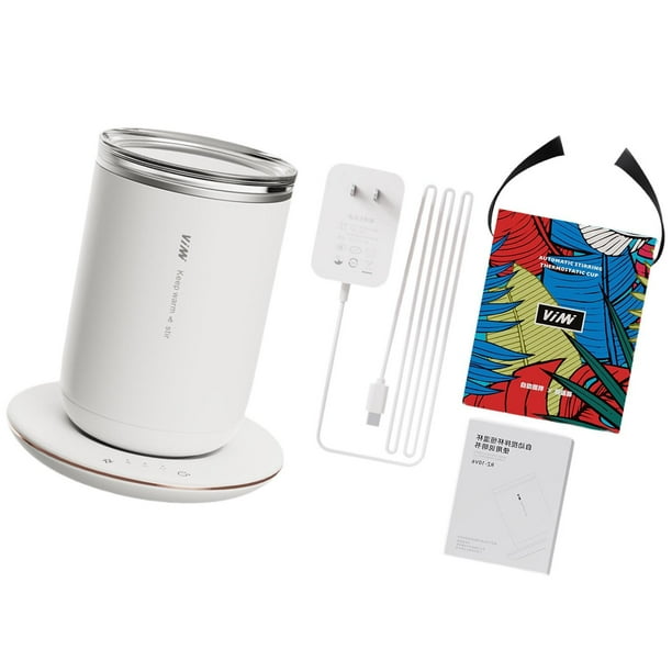 Taza mezcladora eléctrica,Taza mezcladora eléctrica de temperatura constante,Taza de café con mezclador automático para café con leche y chocolate,Calentador automático ajustable