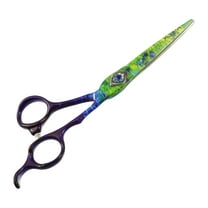 Unique Bargains Hair Scissors Hair Cutting Scissors Stainless Steel Hair Trimming Scissors 17.5cm Long Multicolor