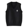 thumbnail image 5 of Mceream Boys Girls V Neck Sweater Vest Casual Soft Cotton Knitted Sleeveless School Uniform Vests Fall Spring Back to School Outfits Clothes Camisas De Uniformes Para NiñOs 2-15 Years, 5 of 6