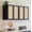 24"W*2 Black, variant on 24"W Rattan Laundry Room Cabinets with Lights, Bathroom Cabinets Wall Mounted with Adjustable Shelves, Wall Cabinet for Bathroom/Kitchen/Bedroom (2PCS, Black)