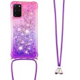 thumbnail image 3 of Funda para Samsung Galaxy S20 Plus 5G Brillantina Líquida Divertida Reluciente y con Cristales en Movimiento Cuerpo Cruzado con Cordón Ajustable, 3 of 5