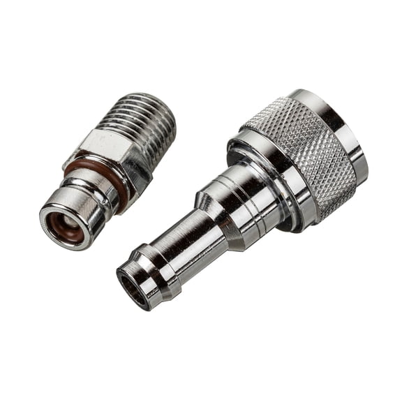 Scepter, 11553, Marine Tank Fittings, 3/8" Barb Female 1/4" Male NPT Quick Connector Size 5.5"H x 1.77"L x 1.10" W.
