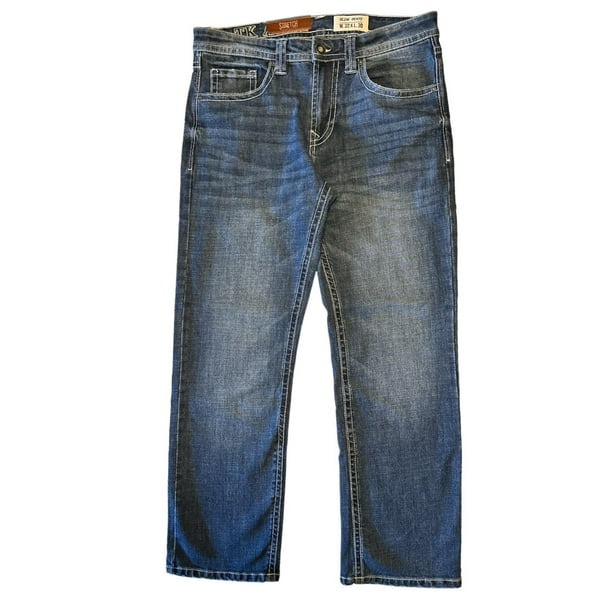 T.K. Axel Men's Slim Boot Cut Stretch 5 Pocket Denim Jean (Harbor